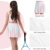 Bezioner Girls Tennis Skirt A-Line Pleated Skirt with Shorts Pocket Skort for Golf Athletic (Pink Gradient,8-9 Years) view 4