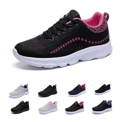 2024 Women's Air Cushion Sneakers, Non Slip Walking Sneakers Running Shoes for Women, Women Orthopedic Sneakers (D-Black Red, Adult, Women, 6, Numeric, US Footwear Size System, Medium)
