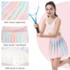 Bezioner Girls Tennis Skirt A-Line Pleated Skirt with Shorts Pocket Skort for Golf Athletic (Pink Gradient,4-5 Years) view 3