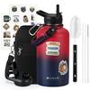 WixByti 64 oz Insulated Water Bottle with Straw (Cold for 48 Hrs), Half Gallon Stainless Steel Triple Wall Vacuum Sports Water Jug, Leakproof Hydro Cup Flask with Straw Spout Lids & DIY Stickers view 1