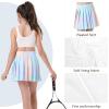 Bezioner Girls Tennis Skirt A-Line Pleated Skirt with Shorts Pocket Skort for Golf Athletic (Blue Gradient,4-5 Years) view 3