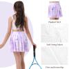 Bezioner Girls Tennis Skirt A-Line Pleated Skirt with Shorts Pocket Skort for Golf Athletic (Purple Gradient,10-12 Years) view 3