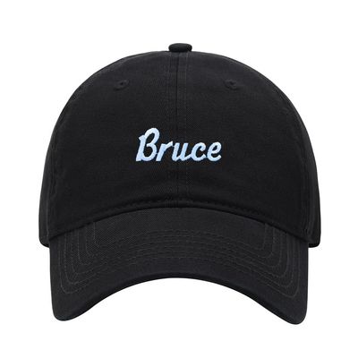Baseball Cap Men Women Name Bruce Gift Embroidered Unisex Classic Adjustable Strapback Dad Hat (7 1/2,Black)