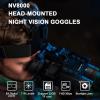 SUZLAZYR 4K Night Vision Goggles Head Mounted, 1312FT Night Vision Binoculars with 3D Vision Effect, 8 X Digital Zoom, Infrared Goggles for Adults, Include 32GB Cards view 2