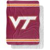 Virginia Tech Blanket, 60"x80" Primary Logo Stripes Silky Touch Sherpa Back Super Soft Throw Blanket view 1