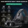 SUZLAZYR NV8000 Head-Mounted Night Vision Goggles, Rechargeable Hands Free 3D Night Vision Binoculars for Adults, 8X Digital Zoom, 32GB Cards for Save 4K Video and 36MP Photo view 2