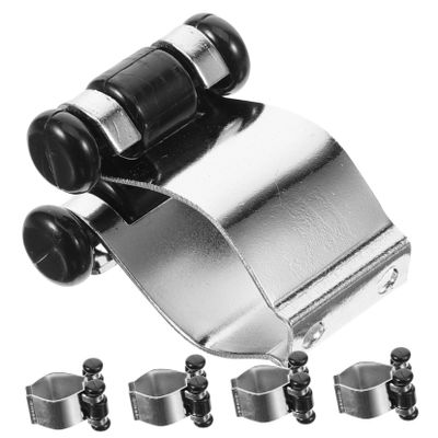 BESPORTBLE 5pcs Wall Mount Fishing Rod Holder Metal Clamp for Fishing Rods Wall Pole Holder Clamp