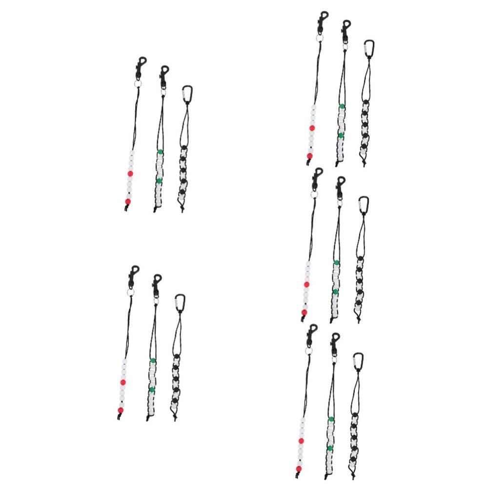 BESPORTBLE 15pcs Golfing Supplies Portable Golfing Scoring Chain Score Counter Beaded Golfs Counter Golfers