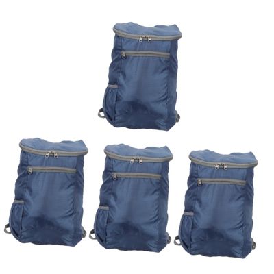 balacoo 4pcs Foldable Backpack Outdoor Backpack Hiking Daypack Backpacks for Men Waterproof Backpacks Shooting Backpack Folding Travel Bag Polyester Lightweight Men and Women, Dark Bluex4pcs