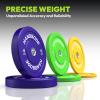 HANDBODE Bumper Plates Olympic Weight Plates, Colored Rubber plate for Weight Lifting and Strength Training 160LB view 4
