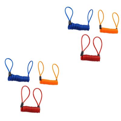 BESPORTBLE 6pcs Steel Disc Lock Cable Bike Safety Double Loop Cable Straps Coating for Bicycles Sports Gear Ladders