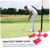 POPETPOP 5pcs Golfing Court Flag Flag for Practice Lightweight Design Easy Installation White and Red Checker Pattern view 2