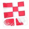 POPETPOP 5pcs Golfing Court Flag Flag for Practice Lightweight Design Easy Installation White and Red Checker Pattern view 3