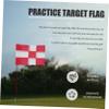 POPETPOP 5pcs Golfing Court Flag Flag for Practice Lightweight Design Easy Installation White and Red Checker Pattern view 4