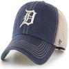 47 MLB Trawler Primary Logo Team Color Mesh Trucker Clean Up Adjustable Hat, Adult One Size Fits All - Detroit Tigers Navy view 1