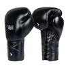 Vali Lancer Leather Lace Up Boxing & MMA Gloves for Pros Sparring (Black, 14OZ) view 1