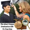 The Dream Chaser Compass in Wooden Box - Son Graduation Gift, Birthday, Bday Gifts for Him, Inspirational, Motivational, 2026 College Graduates, Grandson - Greeting Card Included view 3