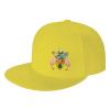 Byoblu Coat of Arms of The Turks and Caicos Islands Baseball Cap for Men Or Women Flat Brim Hat Adjustable Yellow view 1