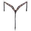 HILASON Western Horse Beaded Hand Tooled Genuine Leather Breast Collar Brown | for Horses