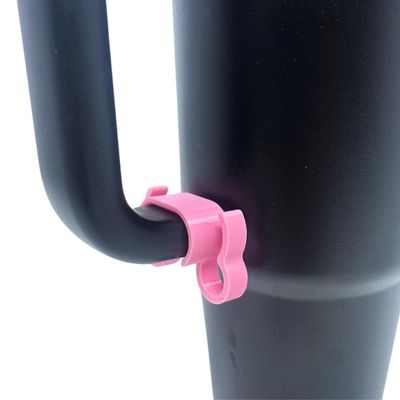 Chatelet Handle Clip Compatible with Stanley Mugs | Innovative Pop-on Handle Clip for Stanleys | Keep Keys or Other Items Handy | Made in USA (Pink)