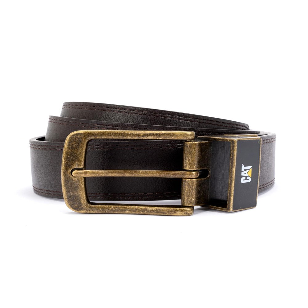 38MM REVERSIBLE BELT W/DOUBLE EDGE STIT