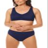Amoena Womens Tulum Non-Wired Mastectomy Bikini Top Dark Blue 40C view 3