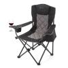 ARROWHEAD OUTDOOR Portable Deluxe Folding Camp Quad Chair w/Headrest, Glass & Cup Holders, Armest 6-can Cooler, Heavy Duty Carry Bag, 550 lbs Weight Capacity view 1