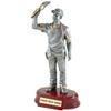 Wilson Trophy Cooking Competition Award, 9.25" Silver/Gold BBQ Chef Statue, Custom Engraving, Rosewood Base (15) view 1