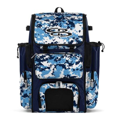 Boombah Superpack Bat Pack - Backpack Version (no wheels) - BPSPCMC23 Digital Camo Navy/Columbia