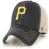 '47 MLB Trawler Team Color Mesh Trucker Clean Up Adjustable Hat, Adult One Size Fits All (Pittsburgh Pirates - Black)