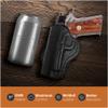Black Genuine Leather OWB Holster for Guns 1911 4", Colt 1911 4" - Resistant and Durable Leather Carry Holster - Comfortable Appendix - Maxx Carry Holsters view 4
