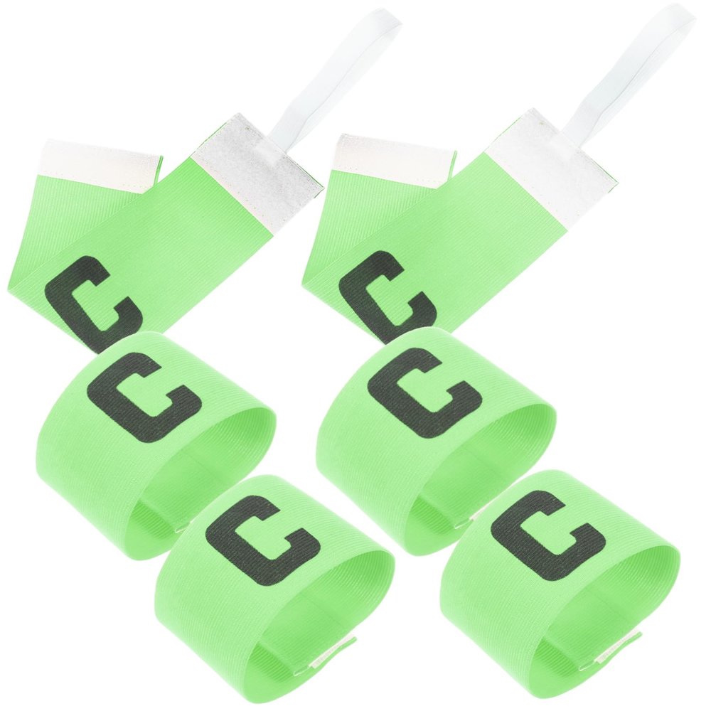 BESPORTBLE 6Pcs Football Captain Armbands Nylon Soccer Team Leaders Bands with Bright Colors for Outdoor Sports and Team Matches