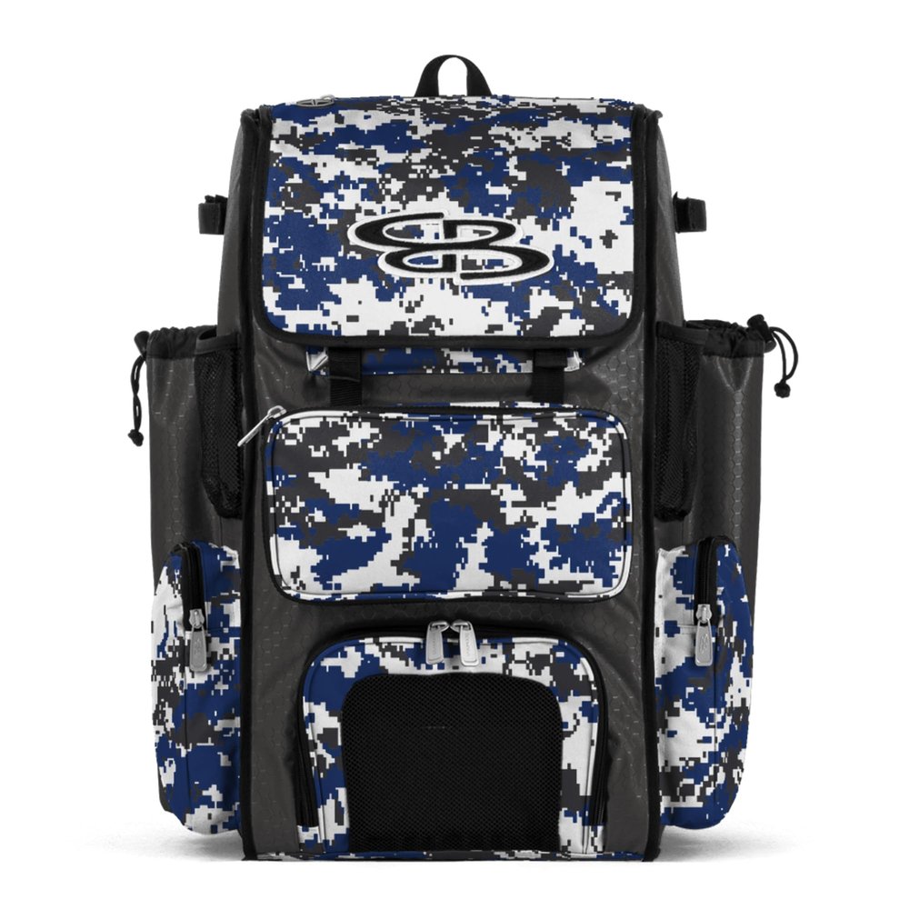 Boombah Superpack Bat Pack - Backpack Version (no wheels) - BPSPCMC23 Digital Camo Charcoal/Royal