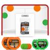 Combo Bundle of Durable Magnetic Lacrosse Goal Targets/Hockey Targets with 4 Pearl Lacrosse LT Textured Balls and 4 Tethers| Lacrosse Net Goalie Targets for Shooting Practice and Training view 1