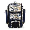 Boombah Rolling Catchers Superpack Baseball/Softball Gear Bag - PS-9124-3000C23 Digital Camo Navy/Vegas Gold- Telescopic Handle and Holds 4 Bats - Wheeled Version view 1