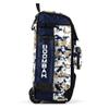 Boombah Rolling Catchers Superpack Baseball/Softball Gear Bag - PS-9124-3000C23 Digital Camo Navy/Vegas Gold- Telescopic Handle and Holds 4 Bats - Wheeled Version view 3