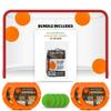 Combo Bundle of Durable Magnetic Lacrosse Goal Targets/Hockey Targets with 4 Pearl Lacrosse LT Textured Balls and 4 Tethers| Lacrosse Net Goalie Targets for Training and Shoorting Practice view 1