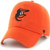 47 MLB Alternate Primary Logo Clean Up Adjustable Hat Cap, Adult One Size - Baltimore Orioles - Orange view 1