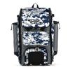 Boombah Rolling Catchers Superpack Baseball/Softball Gear Bag - PS-9124-3000C23 Digital Camo Gray/Navy- Telescopic Handle and Holds 4 Bats - Wheeled Version