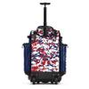 Boombah Rolling Catchers Superpack Baseball/Softball Gear Bag - PS-9124-3000C23 Digital Camo Royal/Red- Telescopic Handle and Holds 4 Bats - Wheeled Version view 2