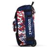 Boombah Rolling Catchers Superpack Baseball/Softball Gear Bag - PS-9124-3000C23 Digital Camo Royal/Red- Telescopic Handle and Holds 4 Bats - Wheeled Version view 4