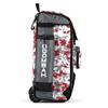 Boombah Rolling Catchers Superpack Baseball/Softball Gear Bag - PS-9124-3000C23 Digital Camo Gray/Red- Telescopic Handle and Holds 4 Bats - Wheeled Version view 3