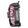 Boombah Rolling Catchers Superpack Baseball/Softball Gear Bag - PS-9124-3000C23 Digital Camo Gray/Red- Telescopic Handle and Holds 4 Bats - Wheeled Version view 4