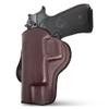 Brown Genuine Leather OWB Holster for Beretta 92FS, Glock 34 - Resistant and Durable Leather Carry Holster - Comfortable Appendix - Maxx Carry Holsters view 1