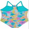 Speedo Girls Thin Strap One Piece Swimsuit (US, Alpha, Large, Regular, Floral Turkish Sea Blue) view 2