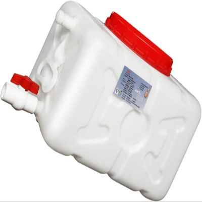 WAZHOU Camping Square Barrel Household Water Storage Container Plastic Exterior Tank Barrels Thick White Rectangle Outside Bulk Water Reservoir(150L)