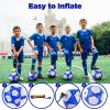 ELKCIP 6 Pack Classic deflated Soccer Balls Size 3/4/5 with Pump and Mesh Bag for Indoor Outdoor Lawn Game Training Practice Bulk Sport Gift for Teens Adults, Dark Blue, Size 4 view 4