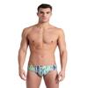ARENA Performance Men's Zebra Stripes Swim Brief Chlorine Resistant MaxLife Swimsuit Practice Pool Training Competitive Bathing Suit, Multi/Navy, US Size 40 view 1
