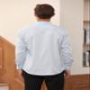 Cromoncent Men's Stylish Business Dress Shirt and Tie Combo,Long Sleeve,Stretchable,Trendy Designs,Breathable,Light Blueblack,XXL view 2