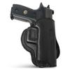Black Genuine Leather OWB Holster for S&W M&P Full, Beretta 92FS, Taurus PT 92 Taurus PT24/7 - Resistant and Durable Leather Carry Holster - Comfortable Appendix - Maxx Carry Holsters view 1